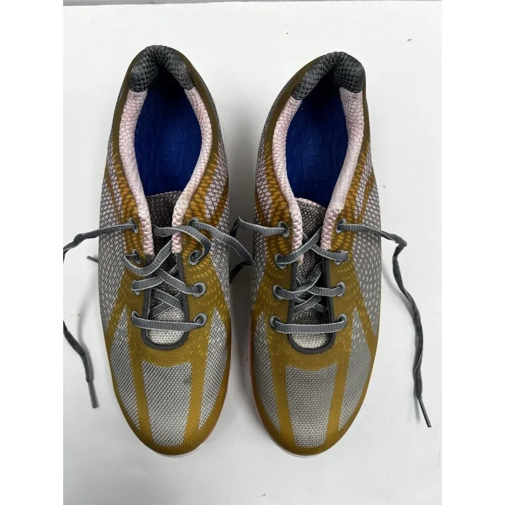 FootJoy Women's FJ 98000 EmPower Pink/Grey/Gold Spikeless Golf Shoes Sz 8 M